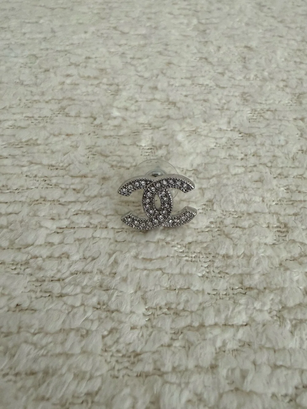 Chanel silver small earrings